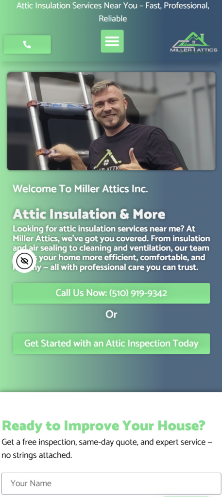 בניית אתרים MILLER ATTICS